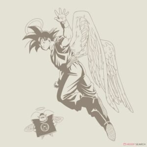 Dragon Ball Z Son Goku (Angel) & King Kai T-Shirt Vanilla White L (Anime Toy) 商品画像2